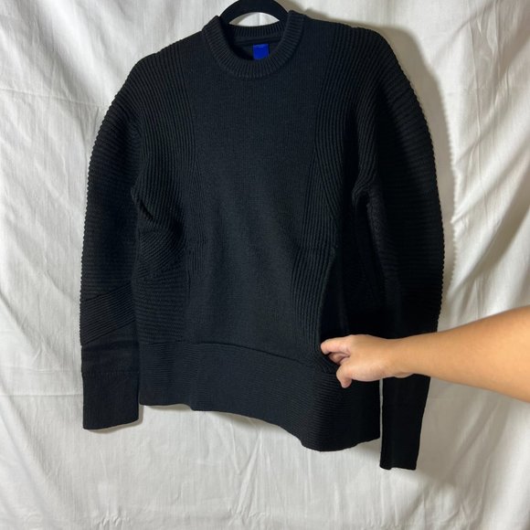 Kit and Ace Black Merino Wool Crew Neck Sweater Sz S/M - Picture 3 of 15